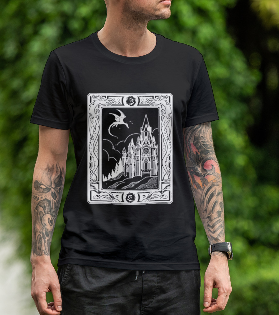 GeminiTay Castle Dragon Gothic Fantasy T-Shirt