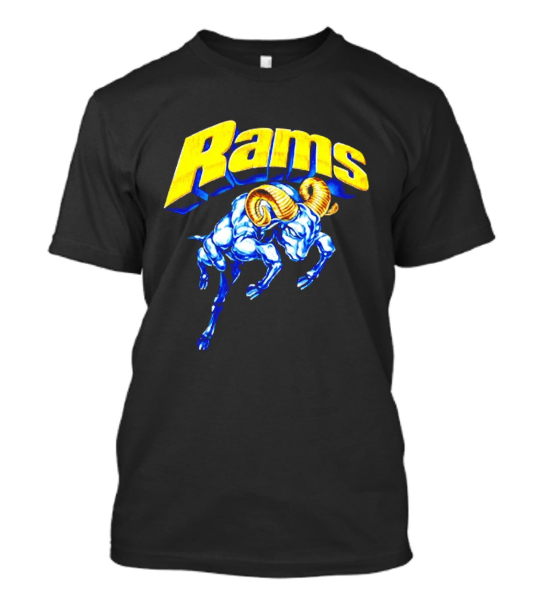 Rams Blue Horn Sports Los Angeles Fan T-Shirt