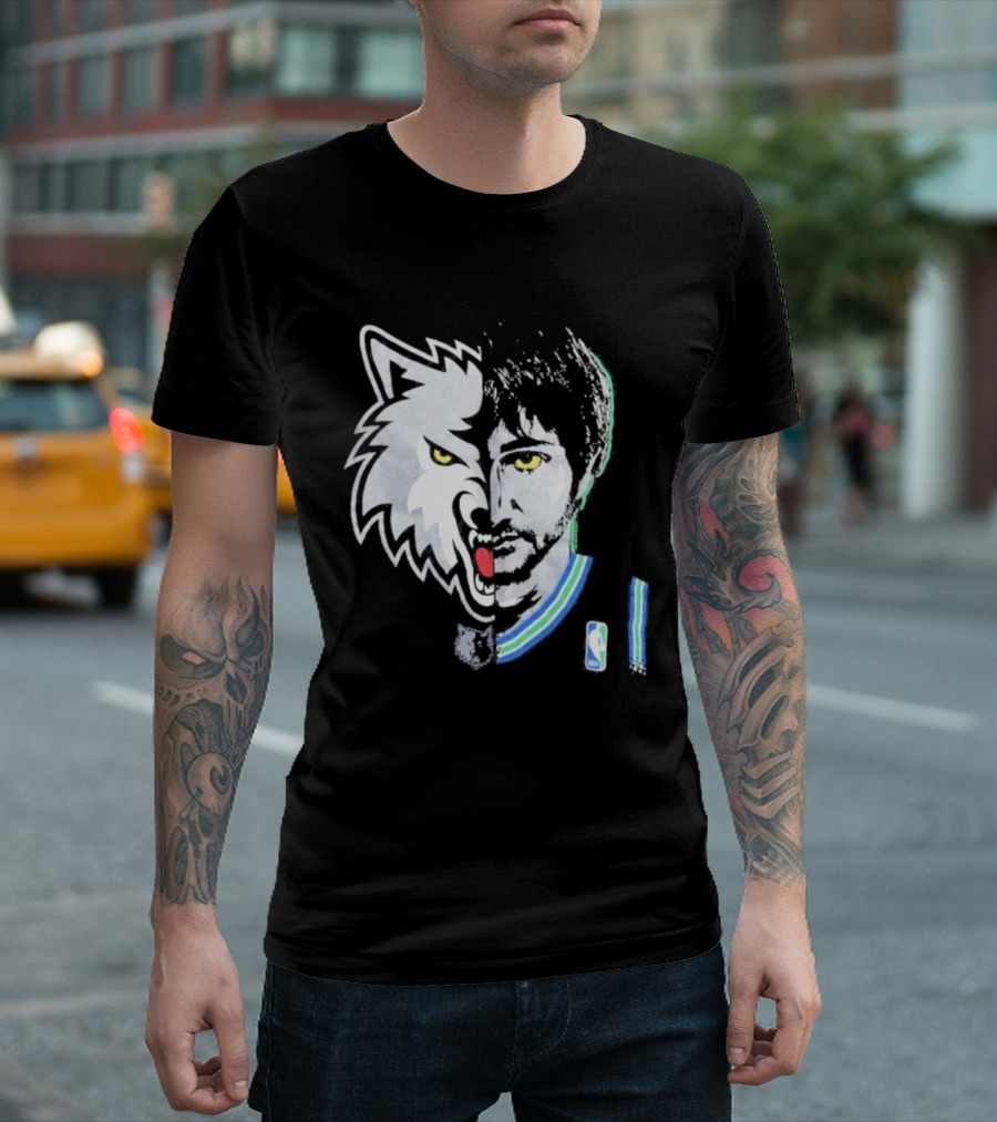 Majestic Ricky Rubio Minnesota Timberwolves NBA Game Face T-Shirt