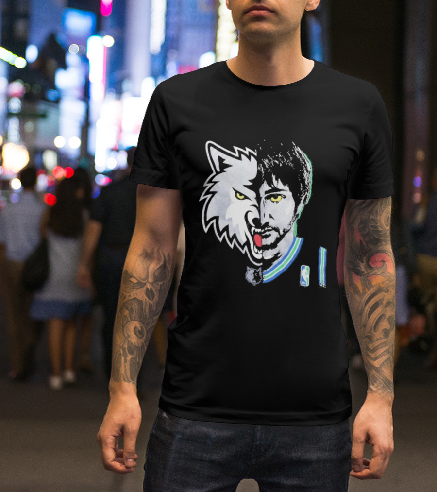 Majestic Ricky Rubio Minnesota Timberwolves NBA Game Face T-Shirt