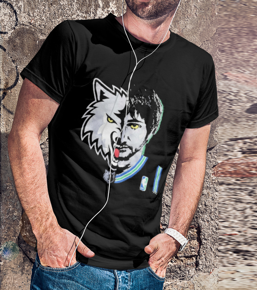 Majestic Ricky Rubio Minnesota Timberwolves NBA Game Face T-Shirt