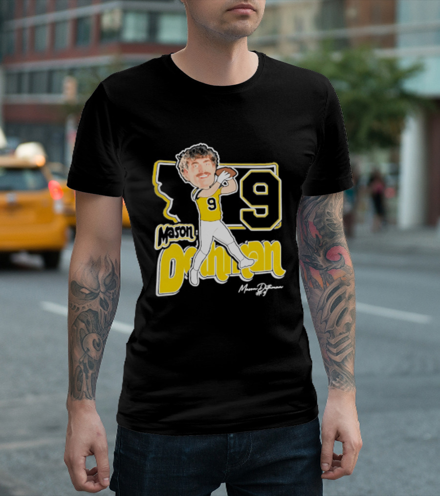 Mason Dethman Montana State Bobcats Caricature 2026 Number 9 Football T-Shirt