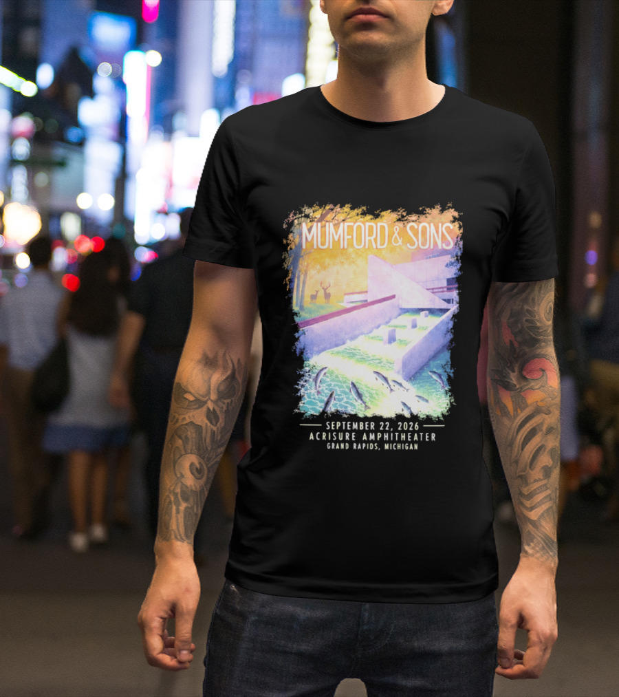 Mumford And Sons Acrisure Amphitheater September 22 2026 Grand Rapids MI Concert Event T-Shirt