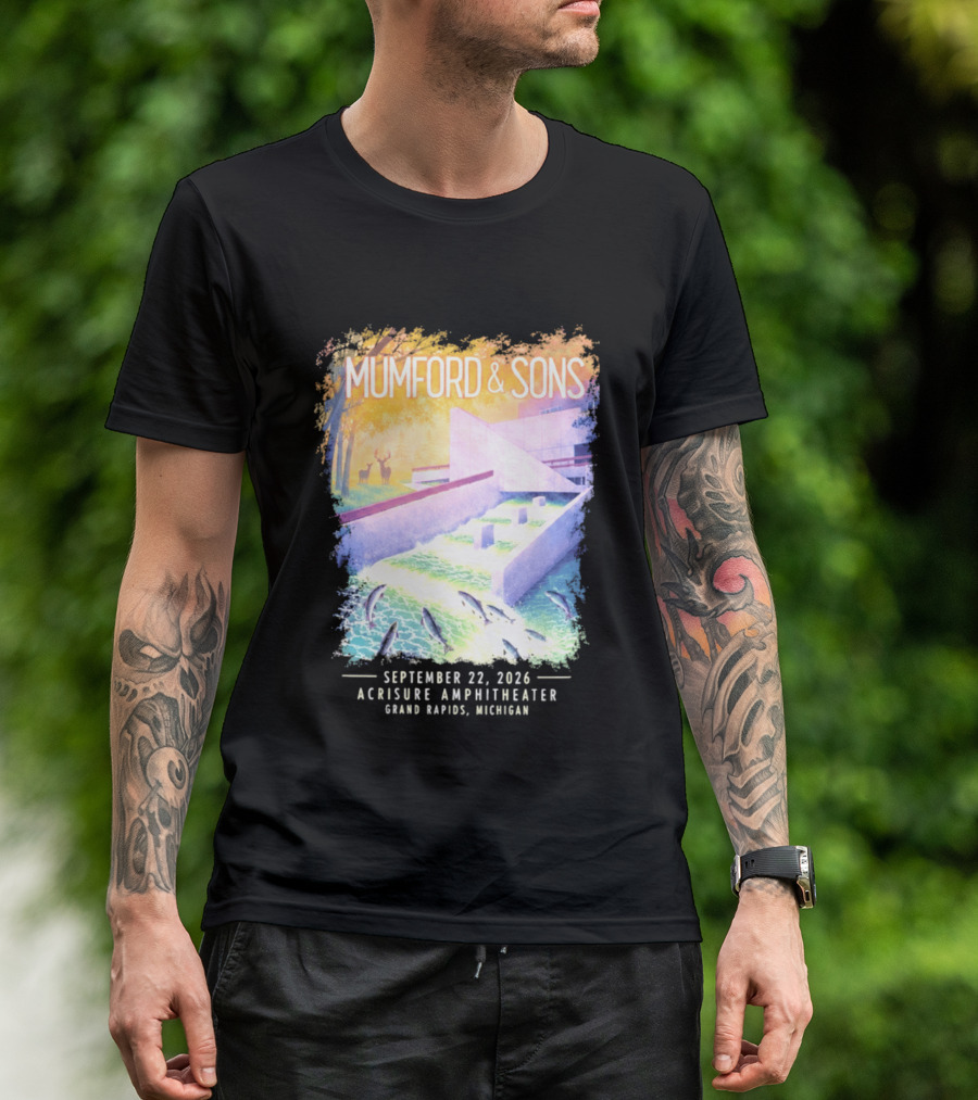 Mumford And Sons Acrisure Amphitheater September 22 2026 Grand Rapids MI Concert Event T-Shirt