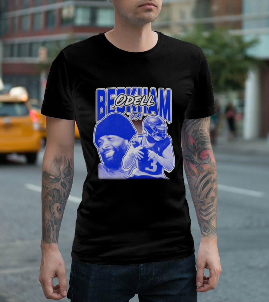 Odell Beckham Jr New York Giants Beckham JR Football Helmets Sports T-Shirt