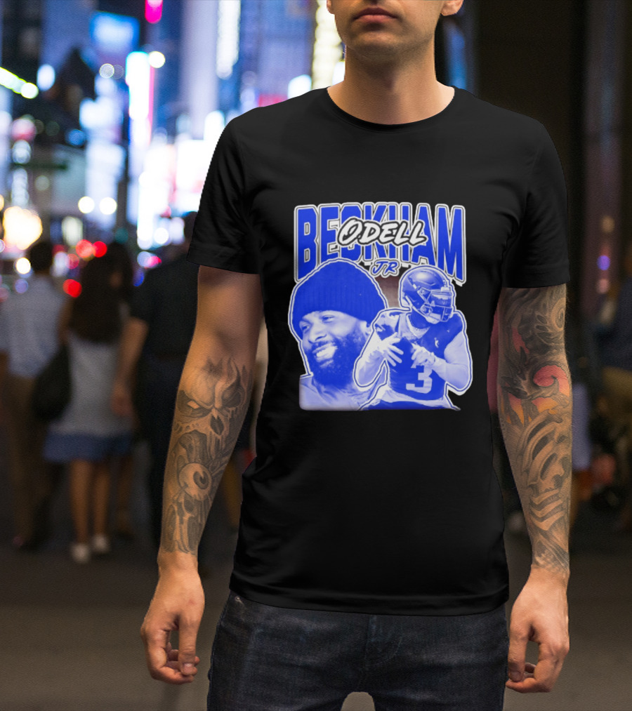 Odell Beckham Jr New York Giants Beckham JR Football Helmets Sports T-Shirt