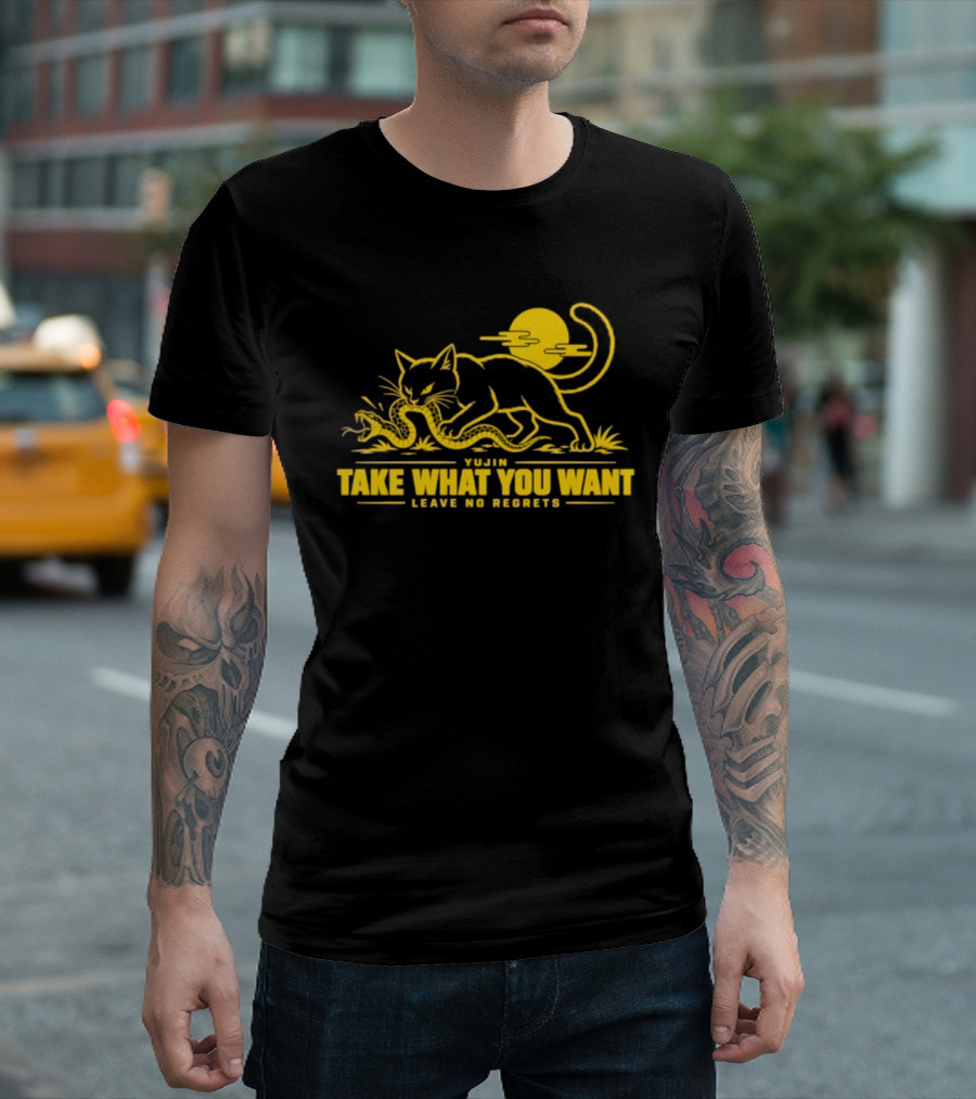 Yujin Take What You Want Leave No Regrets Cat And Snake Sun Scene T-Shirt