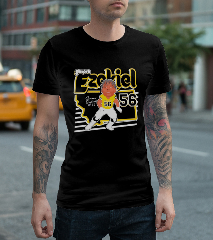 Ezekiel Montana State Bobcats Player 56 Samora 2026 Caricature T-Shirt