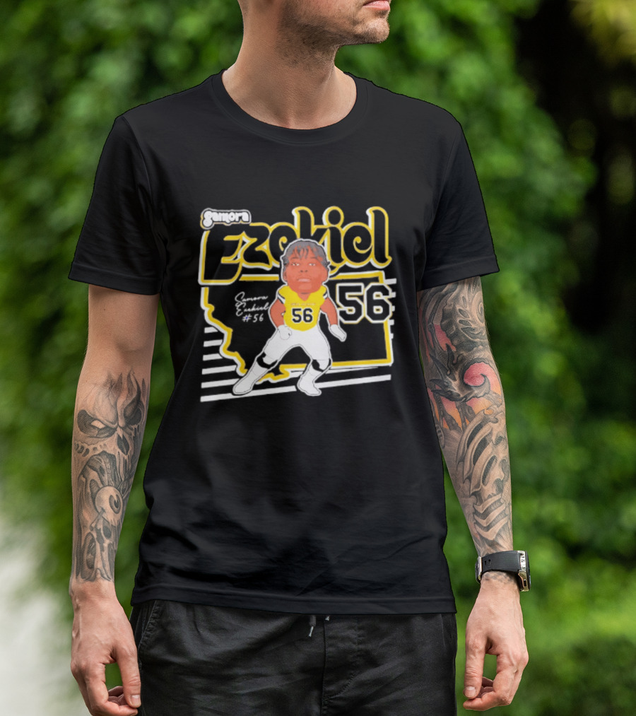 Ezekiel Montana State Bobcats Player 56 Samora 2026 Caricature T-Shirt