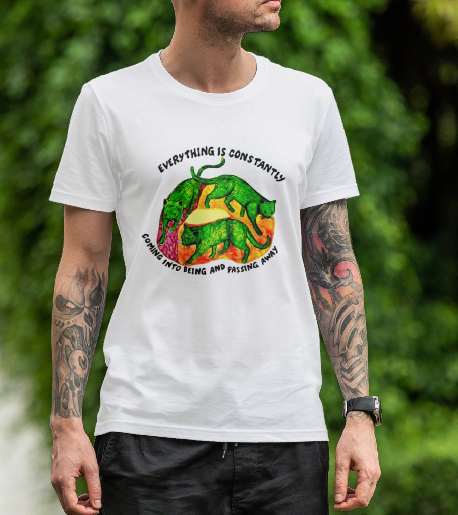 Everything Is Constantly Coming Into Being And Passing Away Cats Trio T-Shirt