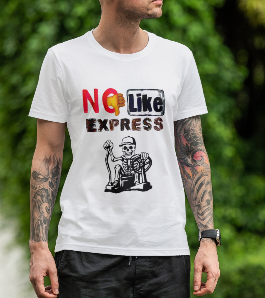 NO Like Express Skeleton Thumbs Down T-Shirt