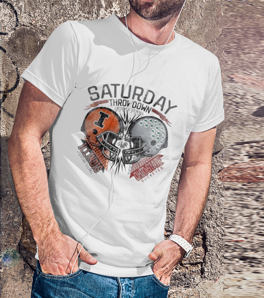 Ohio State Buckeyes Vs Illinois Fighting Illini Football Throwdown September 26 2026 Saturday T-Shirt
