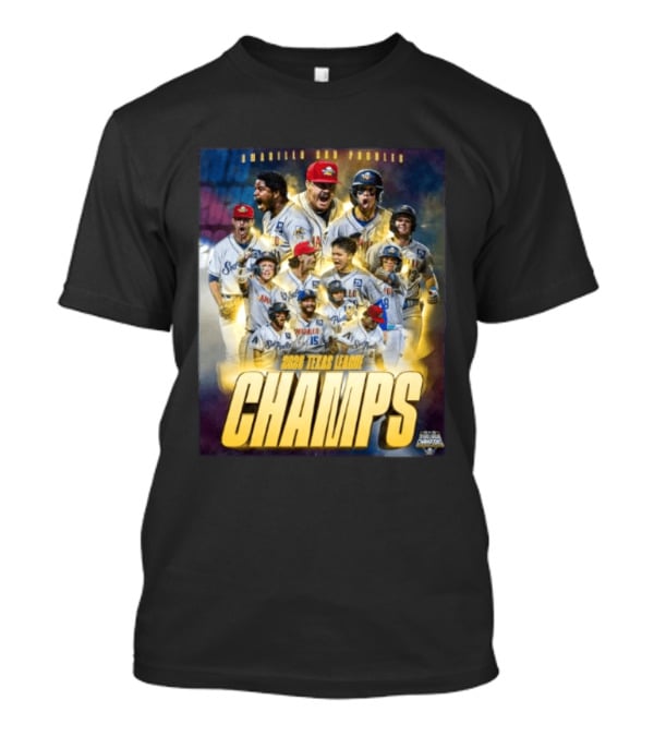 Amarillo Sod Poodles 2023 Texas League Champs Team Celebration T-Shirt