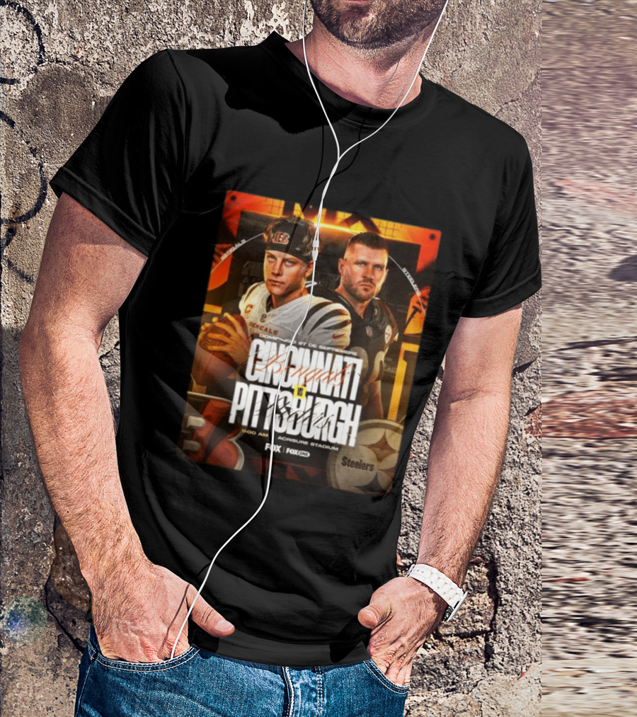 Cincinnati Bengals Vs Pittsburgh Steelers Domingo 27 De Septiembre Acrisure Stadium Fox Sports T-Shirt
