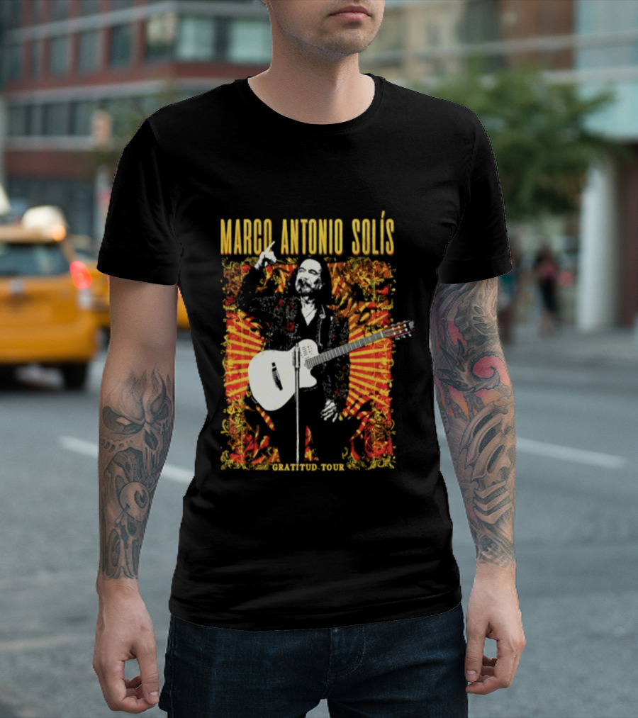 Marco Antonio Solis Gratitud Tour Latin Music Guitar T-Shirt