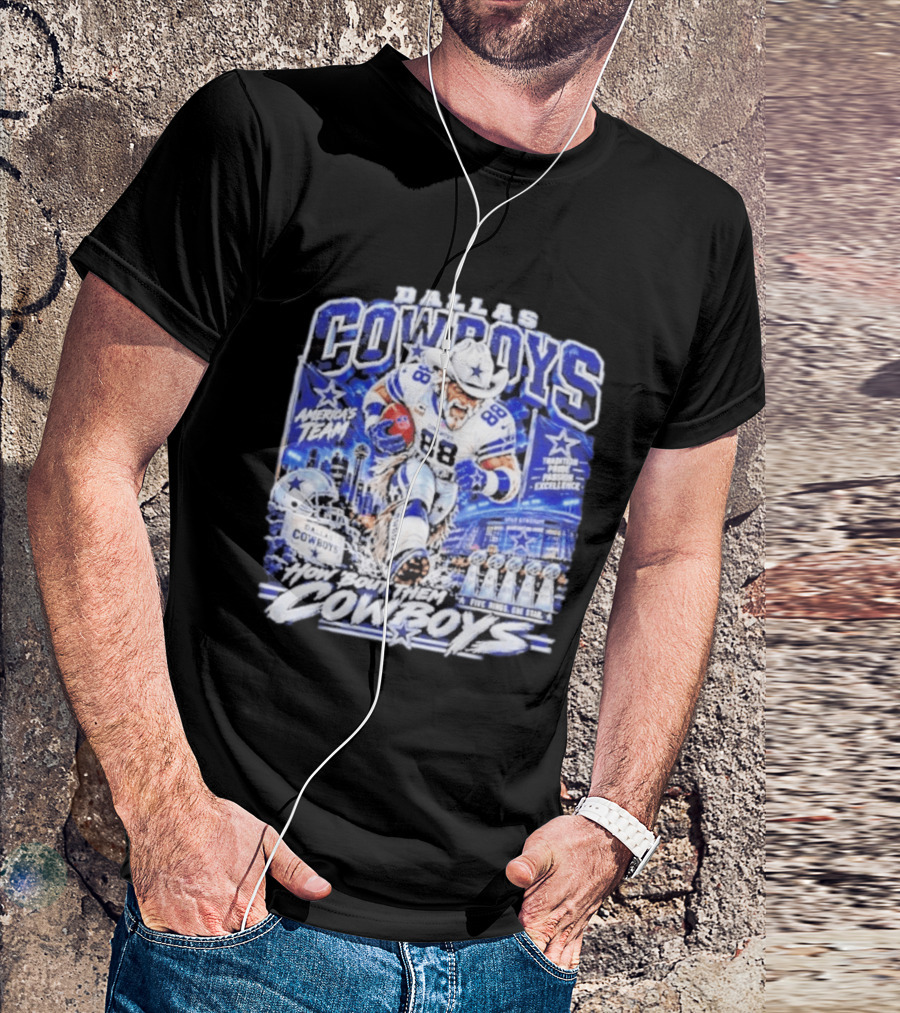 Dallas Cowboys America's Team How 'Bout Them Cowboys Five Rings One Goal Excellence T-Shirt