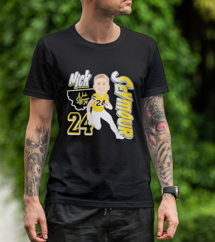 Nick Seymour Montana State Bobcats 2026 Player 24 Caricature T-Shirt