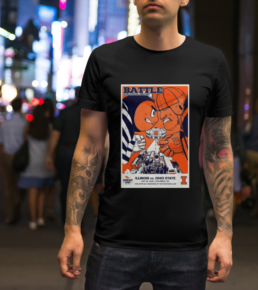 Battle For The Illibuck Illinois Vs. Ohio State Football 09.26.2026 Columbus OH Gameday Spirit T-Shirt
