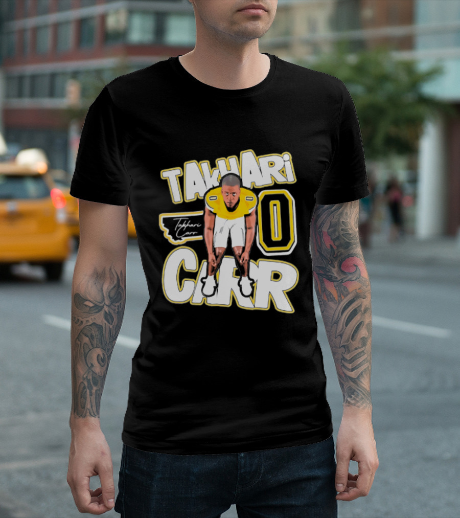 Takhari Carr Montana State Bobcats Player 2026 Caricature T-Shirt
