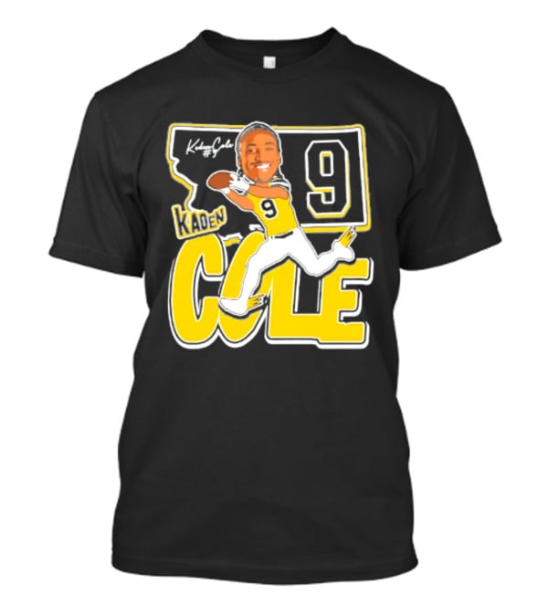 Kaden Cole Montana State Bobcats Player 2026 Caricature Number 9 T-Shirt