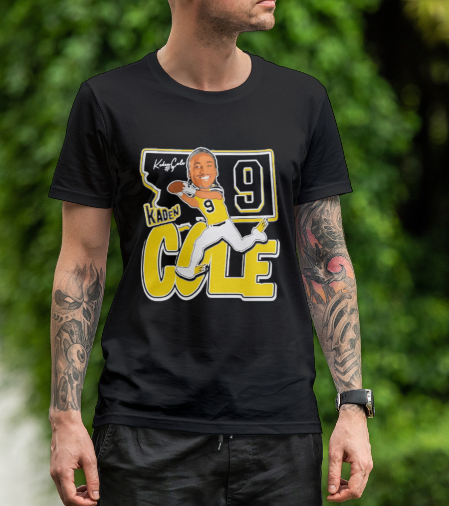 Kaden Cole Montana State Bobcats Player 2026 Caricature Number 9 T-Shirt