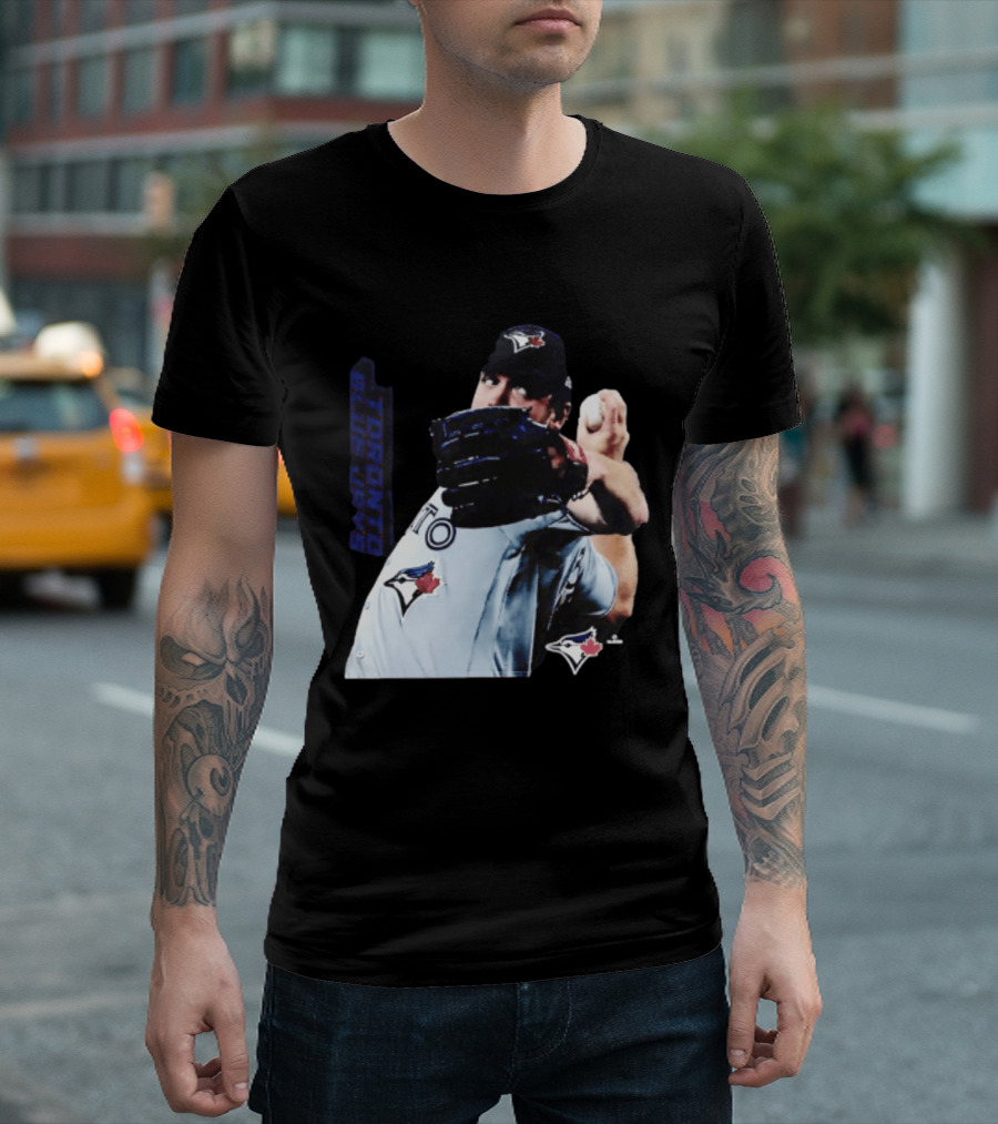Trey Yesavage Toronto Blue Jays MLB Player Pitching Action T-Shirt