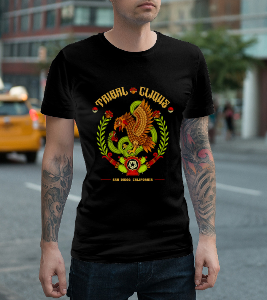 Tribal Clique Aztec Eagle And Serpent San Diego California T-Shirt