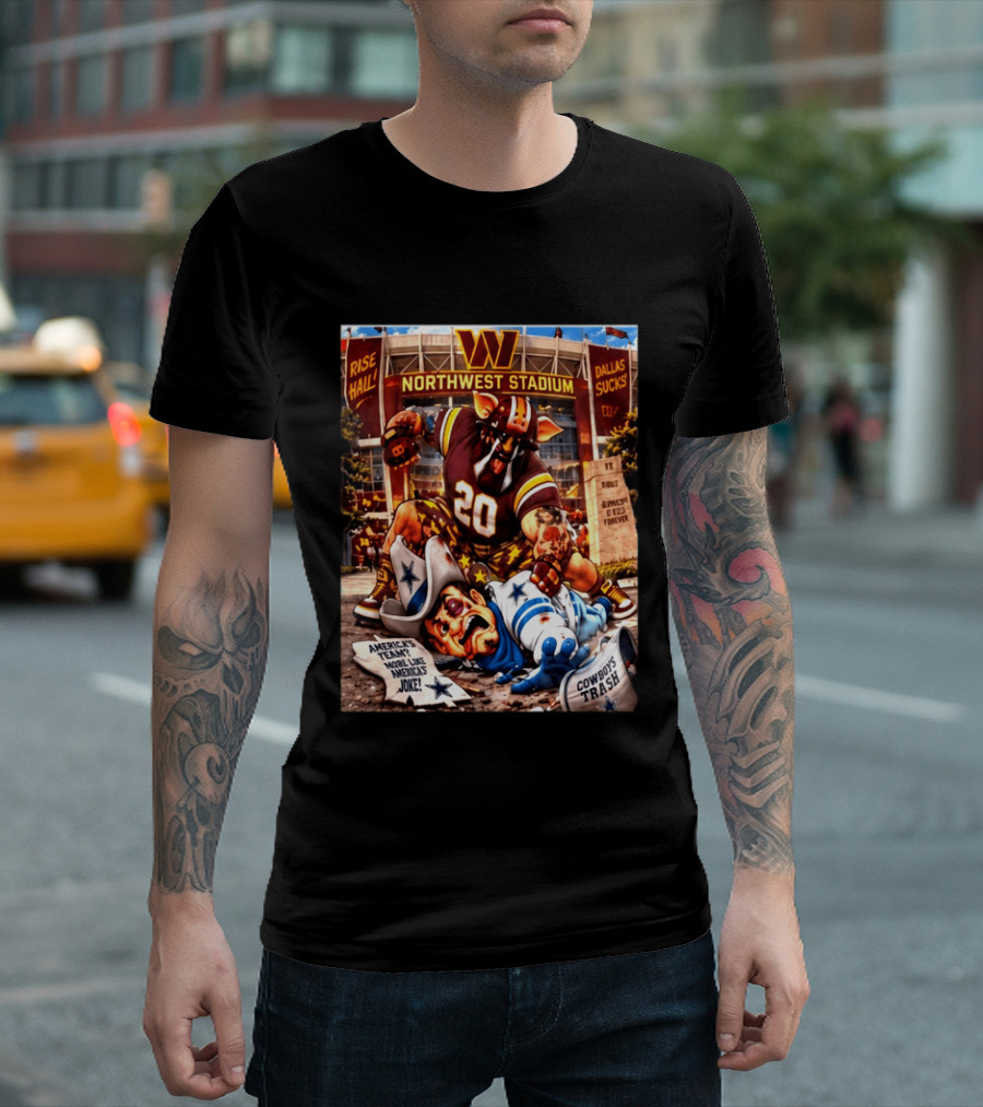 Washington Hogs Northwest Stadium Dallas Rivalry Clash Mascot Showdown T-Shirt