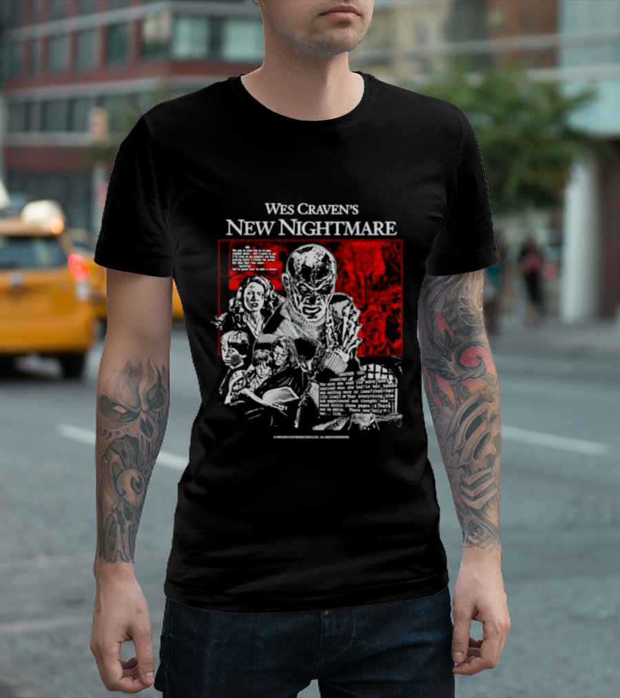 Wes Craven's New Nightmare Freddy Krueger Iconic Horror Movie T-Shirt