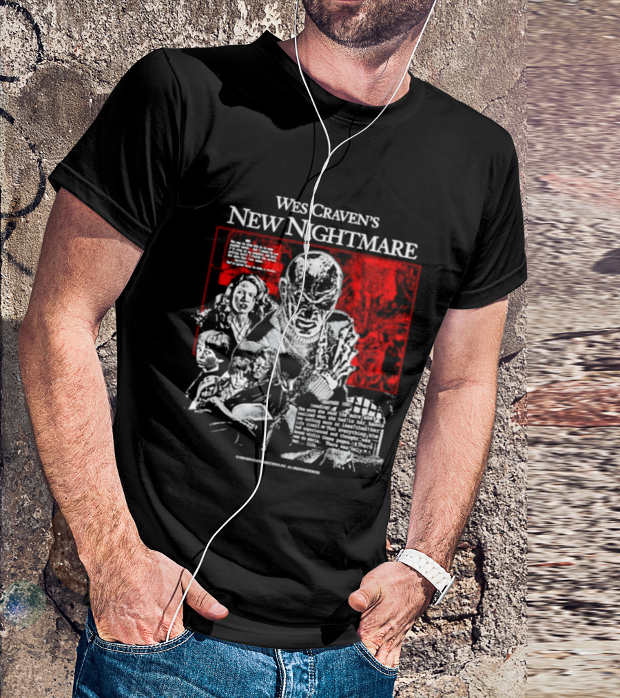 Wes Craven's New Nightmare Freddy Krueger Iconic Horror Movie T-Shirt