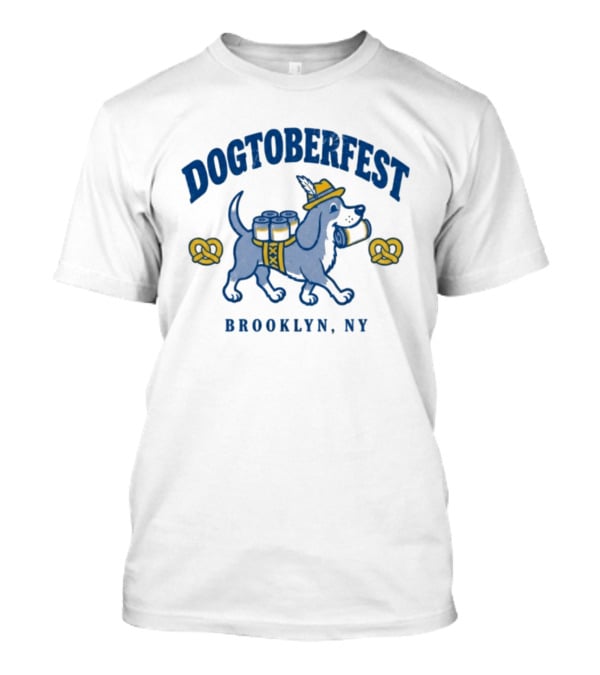 Dogtoberfest Brooklyn NY Pretzel Dog With Beer Kegs 2026 Cyclones T-Shirt