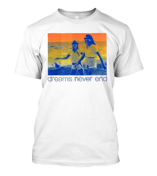 Dreams Never End DFA Records New York City Retro Beach Scene T-Shirt