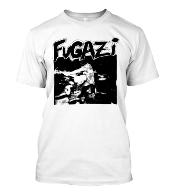 Fugazi Band Post Hardcore Ian MacKaye Black And White T-Shirt