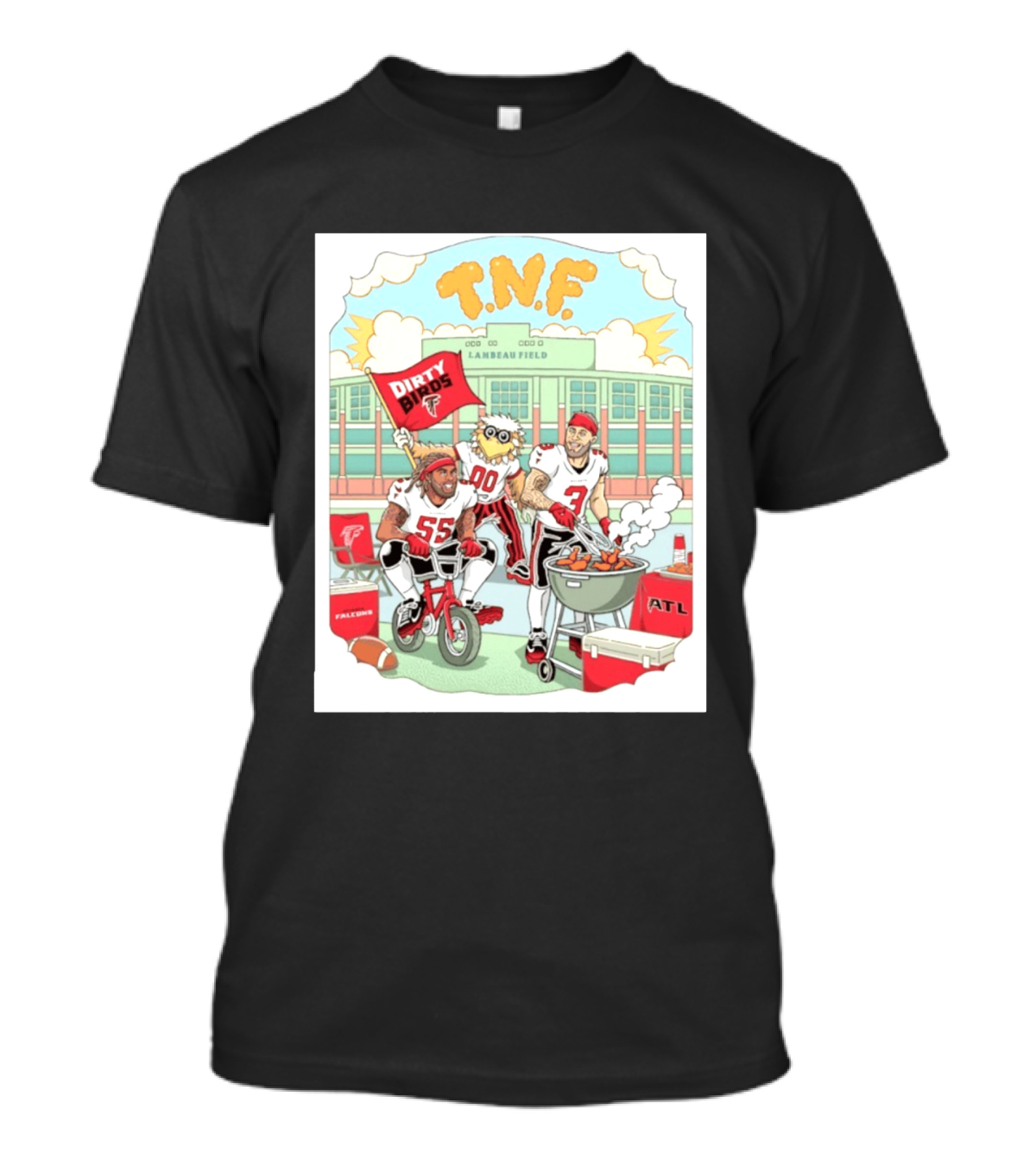 Atlanta Falcons Dirty Birds TNF Lambeau Field Tailgate Cooking T-Shirt