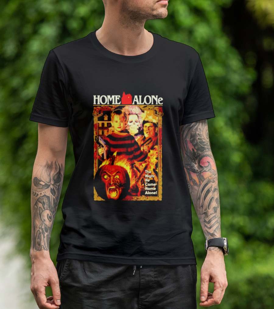 Home Alone The Night He Came Home 80s Movie Mashup T-Shirt