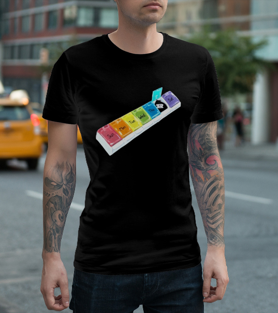 It's About Consistency Friday I Hate You Weekly Pill Organizer T-Shirt