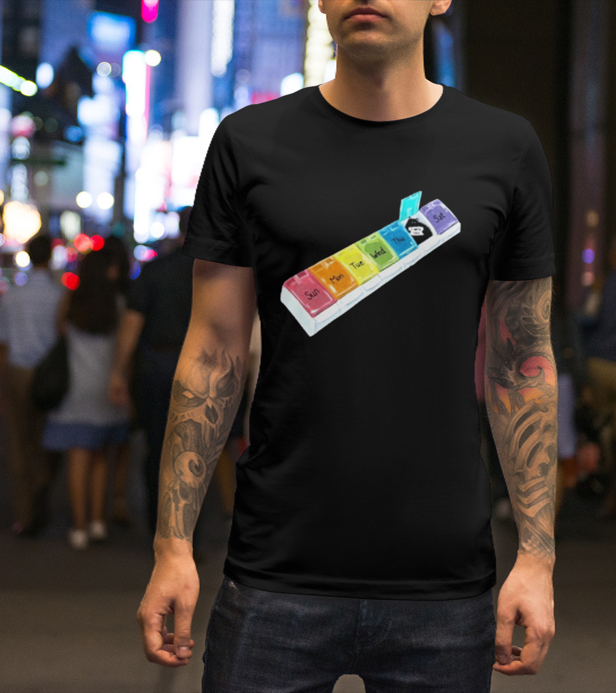 It's About Consistency Friday I Hate You Weekly Pill Organizer T-Shirt