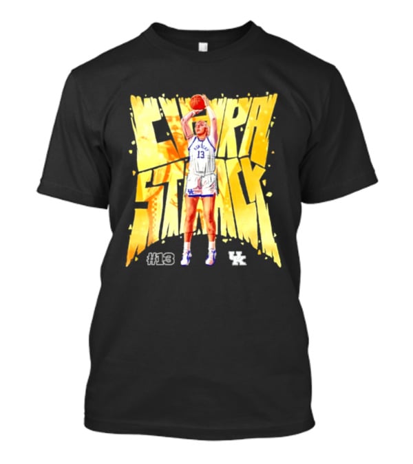 Clara Strack #13 Kentucky Wildcats NCAA Women's Basketball Player Caricature T-Shirt