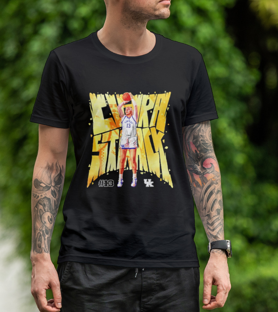 Clara Strack #13 Kentucky Wildcats NCAA Women's Basketball Player Caricature T-Shirt