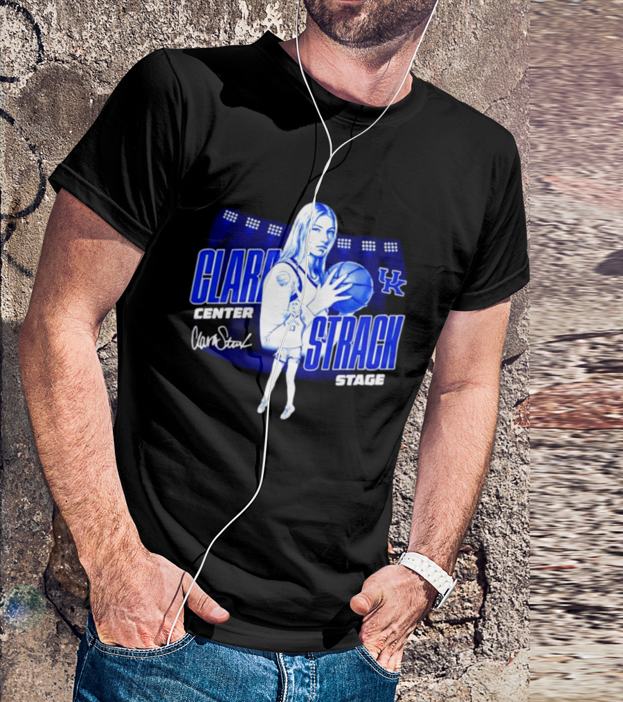 Clara Strack 13 Center Kentucky Wildcats Basketball Stage T-Shirt