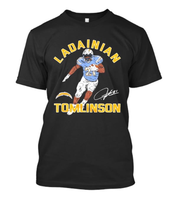 LaDainian Tomlinson Signature Los Angeles Chargers Football 21 T-Shirt