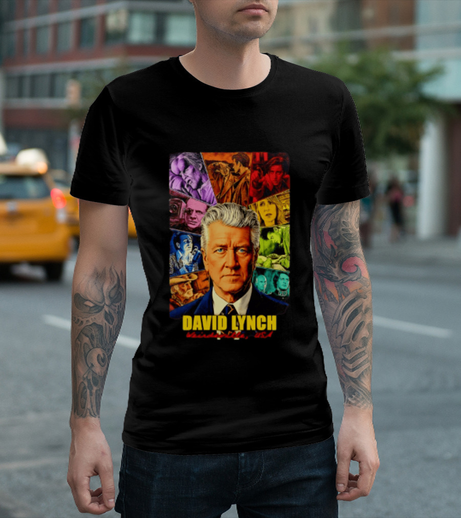 David Lynch Weirdsville USA Iconic Characters Collage T-Shirt