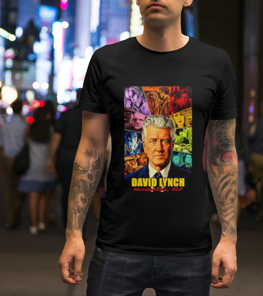 David Lynch Weirdsville USA Iconic Characters Collage T-Shirt