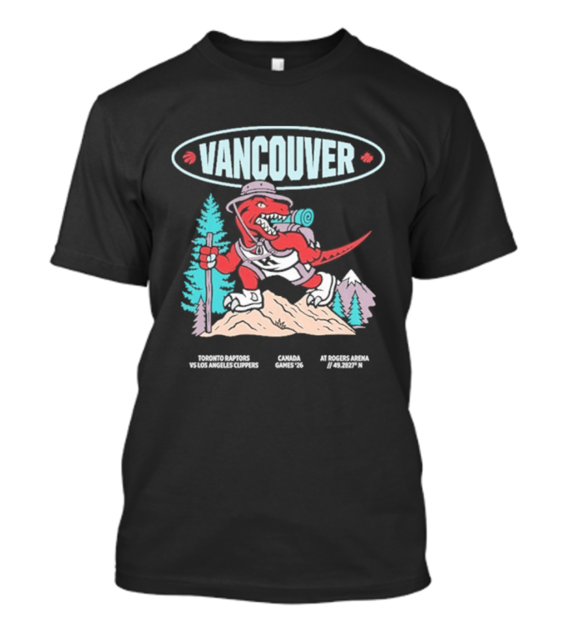 Toronto Raptors Vs Los Angeles Clippers 2026 Vancouver Rogers Arena Canada Game T-Shirt