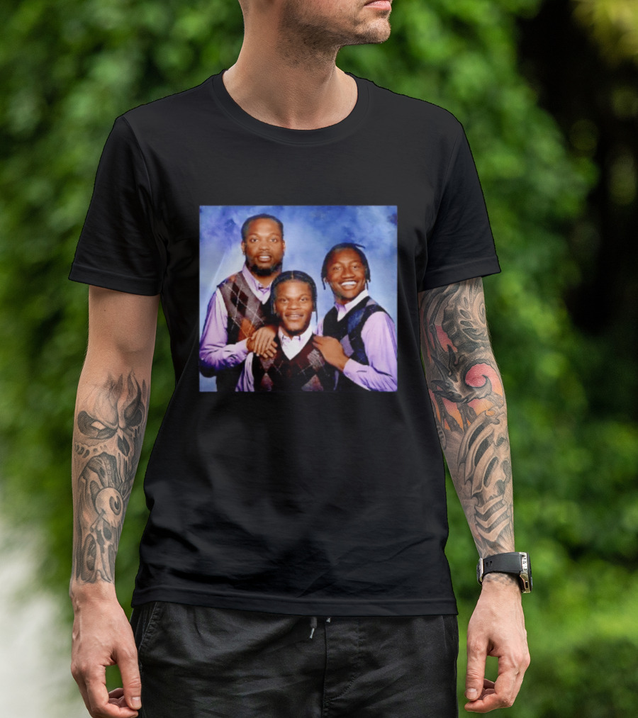 Derrick Henry Lamar Jackson Zay Flowers Baltimore Ravens Step Brothers T-Shirt