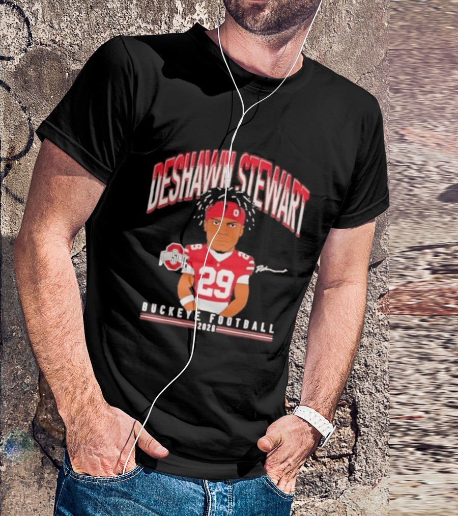 Deshawn Stewart Ohio State Buckeye Football Cartoon 26 T-Shirt