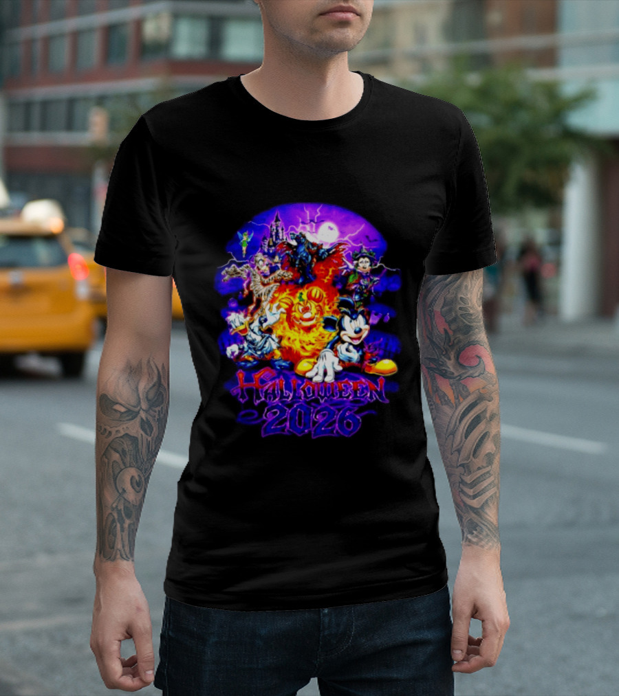 Disney Halloween 2026 Mickey Mouse And Friends Spooky Haunted Castle Party T-Shirt