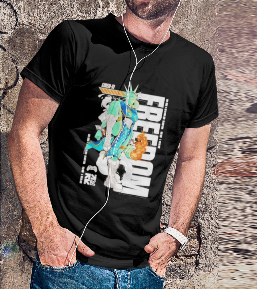 Freedom Fighter Liberty Statue Game Character Hero T-Shirt