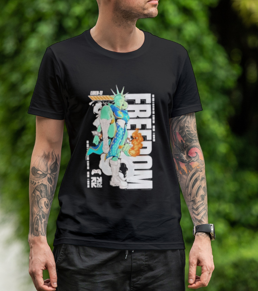 Freedom Fighter Liberty Statue Game Character Hero T-Shirt