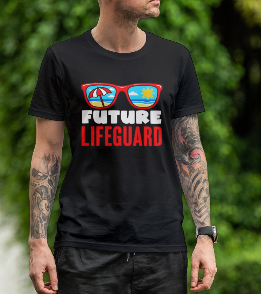 Future Lifeguard Sunglasses Beach Summer Fun T-Shirt